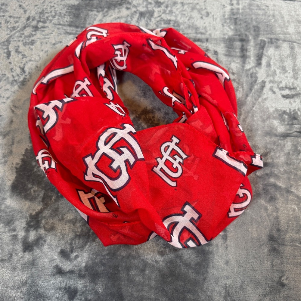 St. Louis Cardinals MLB Red Infinity Scarf – Women's Lightweight Logo Print Fan